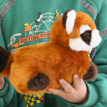 Cute Stuffed Red Panda Plush Toy with Small Bell, Animal Plushies